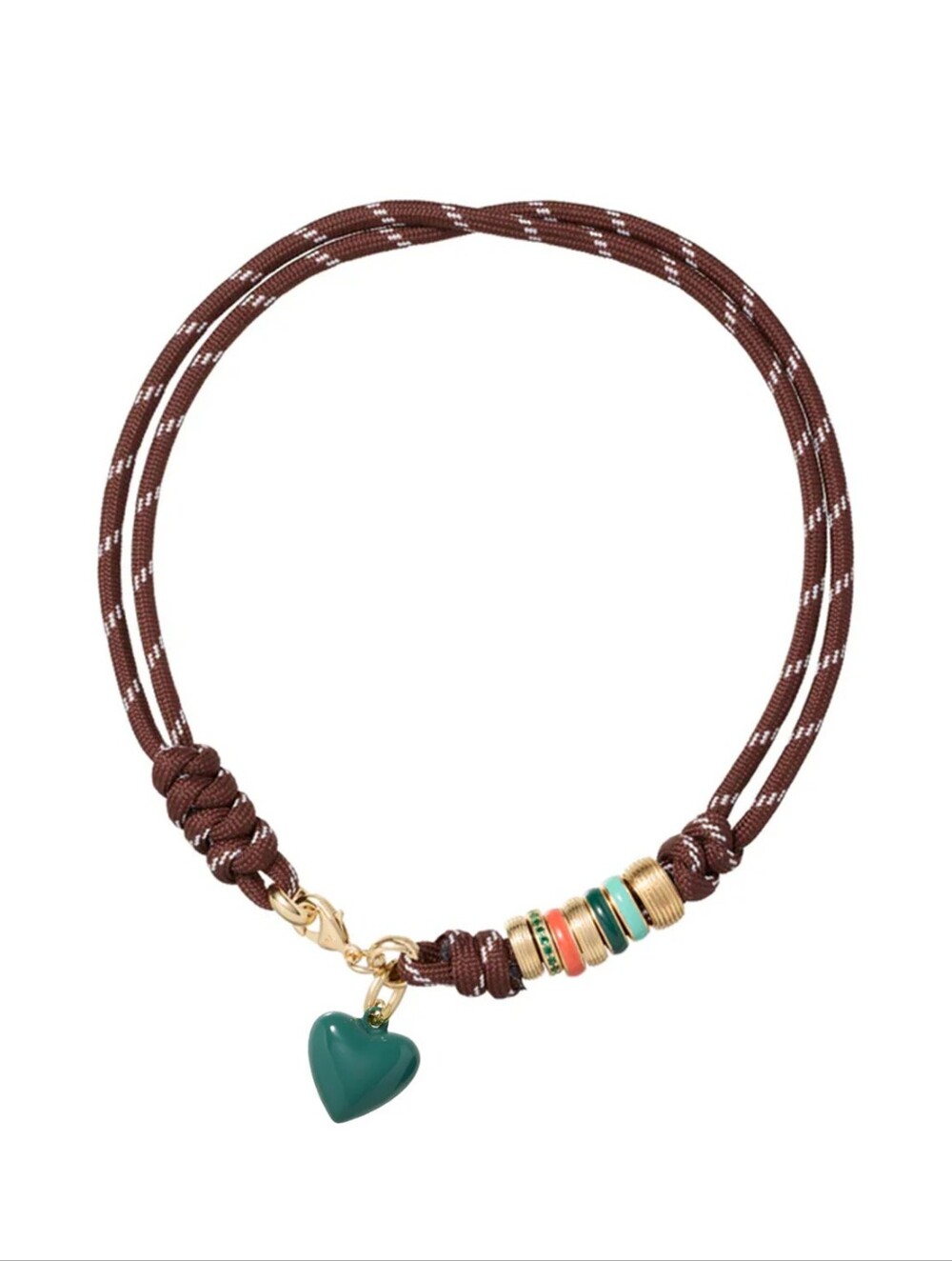 Roxanne Assoulin The Super Size Happy Cord Necklace with bark charm